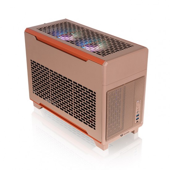 Thermaltake TR100 Gravel Sand - PCIe 4.0 riser cable - Mini-ITX Case - Fansız Thermaltake TR100 Gravel Sand - PCIe 4.0 riser cable - Mini-ITX Case - Fansız