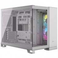 Corsair 2500X Link RGB Micro-ATX PC Case - Tempered Glass - White