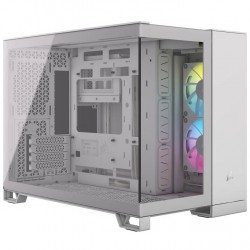 Corsair 2500X Link RGB Micro-ATX PC Case - Tempered Glass - White