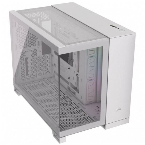 Corsair 2500X Link RGB Micro-ATX PC Case - Tempered Glass - White