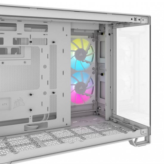 Corsair 2500X Link RGB Micro-ATX PC Case - Tempered Glass - White