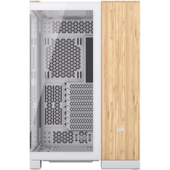Corsair 6500X Mid-Tower Dual Chamber PC Case, White/Bamboo (CC-9011284-WW)