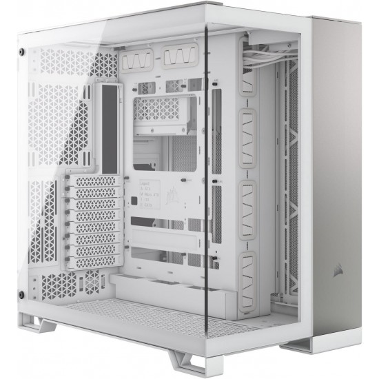CORSAIR 6500X Mid-Tower Dual Chamber PC Case, White/Satin Gray Aluminum, CC-9011285-WW CORSAIR 6500X Mid-Tower Dual Chamber PC Case, White/Satin Gray Aluminum, CC-9011285-WW