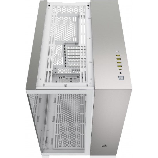 CORSAIR 6500X Mid-Tower Dual Chamber PC Case, White/Satin Gray Aluminum, CC-9011285-WW CORSAIR 6500X Mid-Tower Dual Chamber PC Case, White/Satin Gray Aluminum, CC-9011285-WW