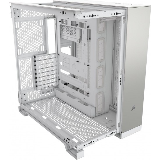 CORSAIR 6500X Mid-Tower Dual Chamber PC Case, White/Satin Gray Aluminum, CC-9011285-WW CORSAIR 6500X Mid-Tower Dual Chamber PC Case, White/Satin Gray Aluminum, CC-9011285-WW