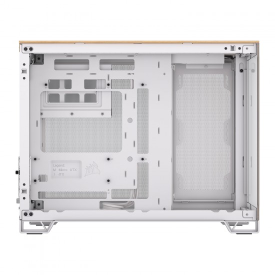 Corsair 2500X White/Bamboo Dual Chamber Tempered Glass Computer Case