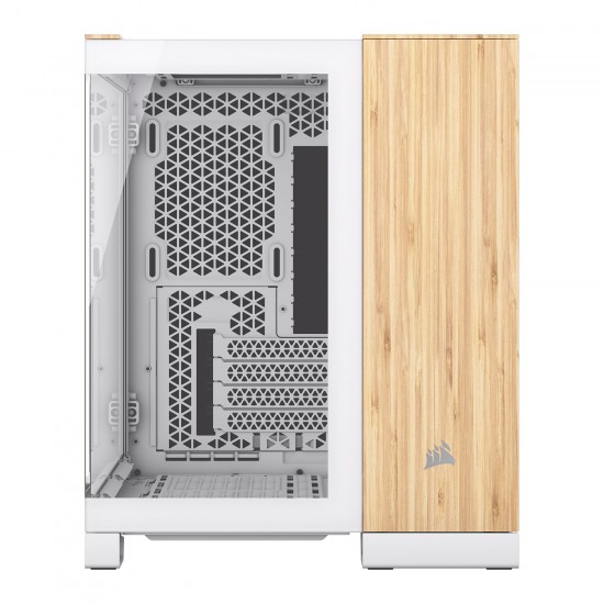 Corsair 2500X White/Bamboo Dual Chamber Tempered Glass Computer Case