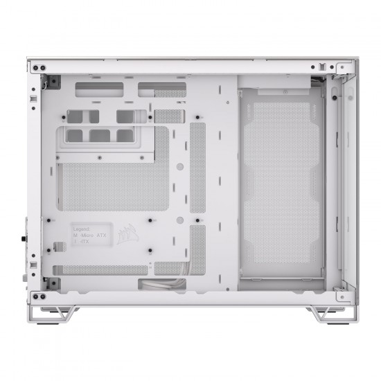 Corsair 2500X White/Satin Grey Aluminium Dual Chamber Tempered Glass Computer Case