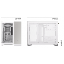 Corsair 2500X White/Satin Grey Aluminium Dual Chamber Tempered Glass Computer Case Corsair 2500X White/Satin Grey Aluminium Dual Chamber Tempered Glass Computer Case