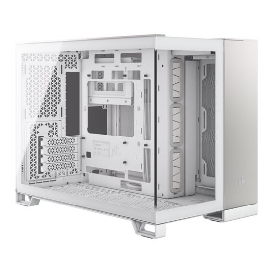 Corsair 2500X White/Satin Grey Aluminium Dual Chamber Tempered Glass Computer Case
