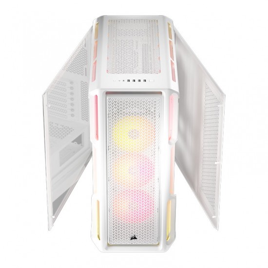 Corsair iCUE LINK 5000T LX Fan Dahil Bilgisayar Kasası, E-ATX, RGB, Tempered Glass - Beyaz  Corsair iCUE LINK 5000T LX Fan Dahil Bilgisayar Kasası, E-ATX, RGB, Tempered Glass - Beyaz