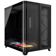 Corsair AIR 5400 RS-R ARGB PC Case, Black, Includes pre-installed 3× RS-R ARGB reverse fans