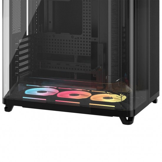 Corsair AIR 5400 RS-R ARGB PC Case, Black, Includes pre-installed 3× RS-R ARGB reverse fans