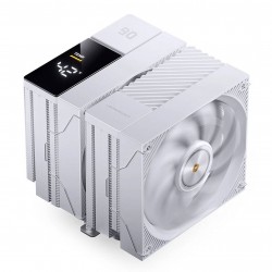 Jonsbo CC90 CPU Cooler, Dual Tower, 130mm PWM Fan, Display - White