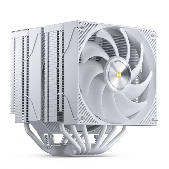 Jonsbo CC90 CPU Cooler, Dual Tower, 130mm PWM Fan, Display - White