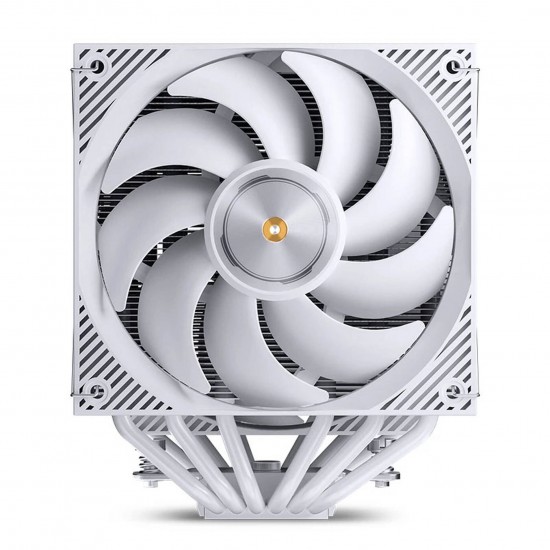 Jonsbo CC90 CPU Cooler, Dual Tower, 130mm PWM Fan, Display - White