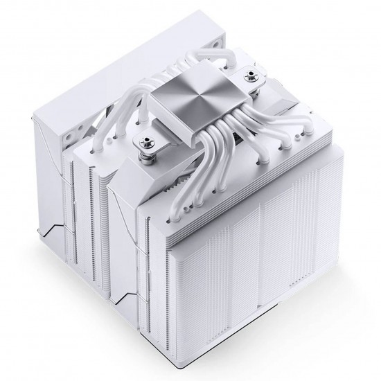 Jonsbo CC90 CPU Cooler, Dual Tower, 130mm PWM Fan, Display - White