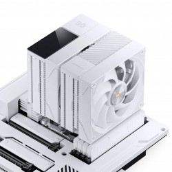 Jonsbo CC90 CPU Cooler, Dual Tower, 130mm PWM Fan, Display - White Jonsbo CC90 CPU Cooler, Dual Tower, 130mm PWM Fan, Display - White