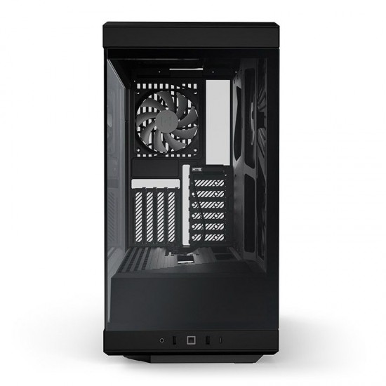 HYTE Y40 S-Tier Aesthetic Mid-Tower ATX Gaming Case (PCIE 4.0 Riser Kasaya Dahildir), Siyah Renk