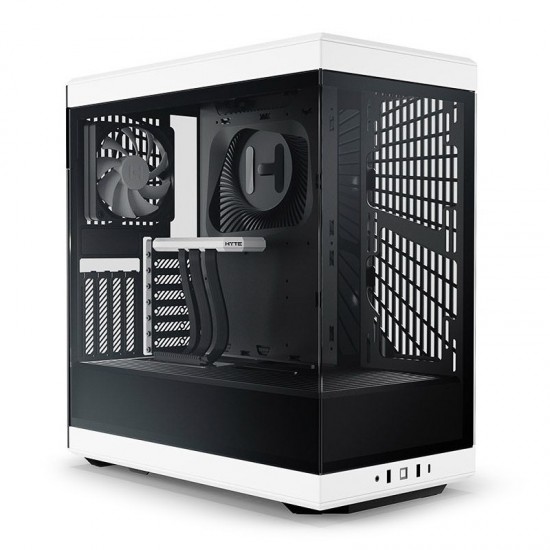 HYTE Y40 S-Tier Aesthetic Mid-Tower ATX Gaming Case (PCIE 4.0 Riser Kasaya Dahildir), Siyah&Beyaz Renk