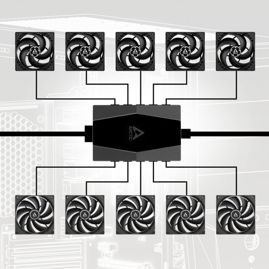 Arctic Case Fan Hub 10 Port PWM Fan Çoklayıcı Hub - SATA Power (ACFAN00175A) Arctic Case Fan Hub 10 Port PWM Fan Çoklayıcı Hub - SATA Power (ACFAN00175A)