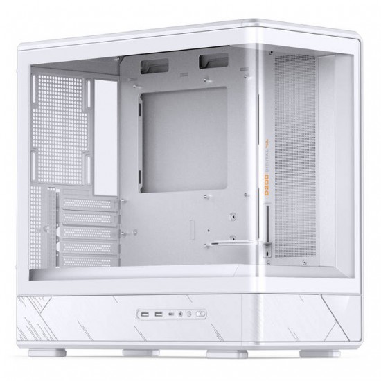 JONSBO D200 White Mini Tower Pc Case with Small Display (Cpu Data)