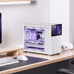 JONSBO D31 Mesh SC WHITE Micro-ATX Computer Case with HD-LCD Display - Beyaz Renk