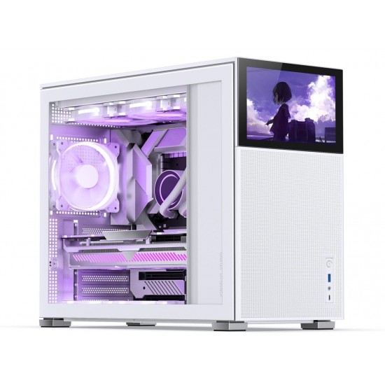 JONSBO D41 Mesh SC WHITE ATX Computer Case with Sub HD-LCD Display - Beyaz Renk