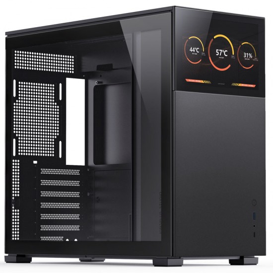 JONSBO D41 SC BLACK ATX Tempered Glass Computer Case with HD-LCD Display - Siyah Renk