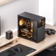 JONSBO D41 SC BLACK ATX Tempered Glass Computer Case with HD-LCD Display - Siyah Renk