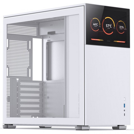 JONSBO D41 SC WHITE ATX Tempered Glass Computer Case with HD-LCD Display - Beyaz Renk