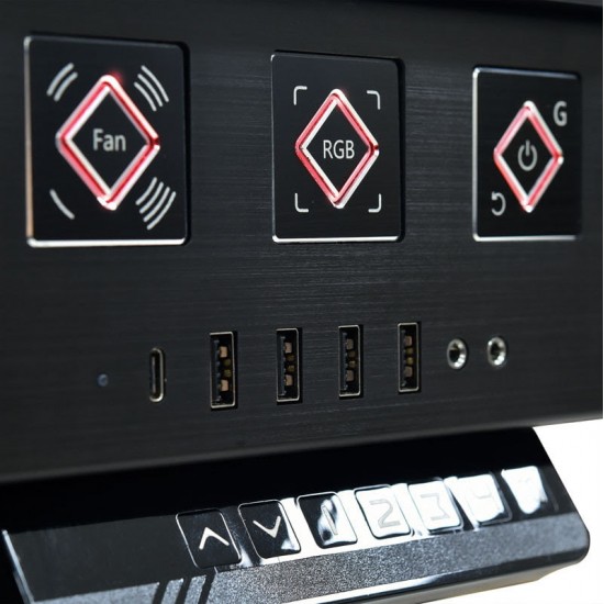 Lian Li DK-04F, Sit-Stand, Swithcable Glass, RGB, black case