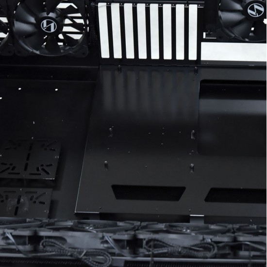 Lian Li DK-04F, Sit-Stand, Swithcable Glass, RGB, black case