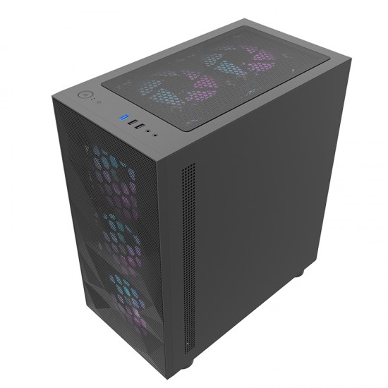 DLM21 Mesh MATX PC Case Black