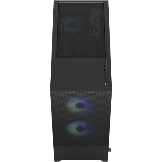 Fractal Design FD-C-POR1A-06 Pop Air RGB Black Mid Tower Computer Case Clear Tempered Glass Panel Fractal Design FD-C-POR1A-06 Pop Air RGB Black Mid Tower Computer Case Clear Tempered Glass Panel
