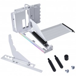 Lian Li Vertical GPU Mounting Kit with PCIe 5.0 Riser Cable - White Lian Li Vertical GPU Mounting Kit with PCIe 5.0 Riser Cable - White