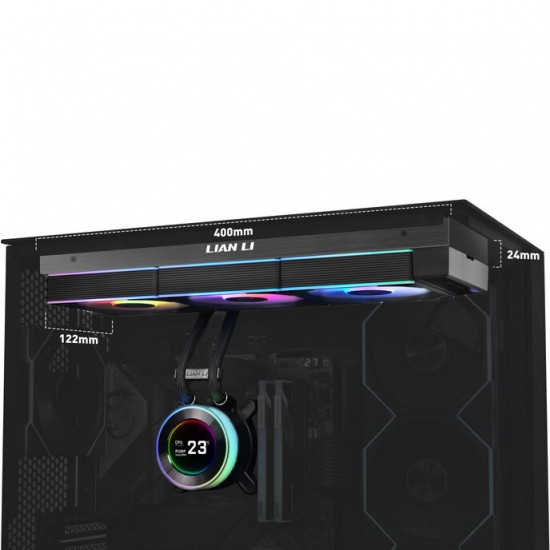 Lian Li HYDROSHIFT II LCD-C 360CL ARGB AiO Cpu Cooler - Black Lian Li HYDROSHIFT II LCD-C 360CL ARGB AiO Cpu Cooler - Black