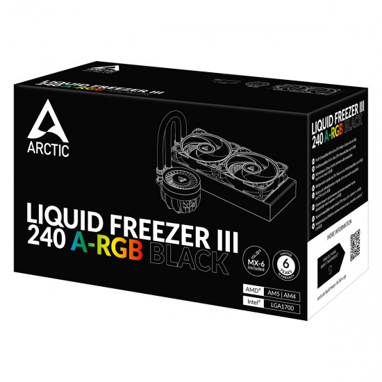 Arctic Liquid Freezer III 240 A-RGB Black Multi Compatible All-in-One CPU Water Cooler Arctic Liquid Freezer III 240 A-RGB Black Multi Compatible All-in-One CPU Water Cooler