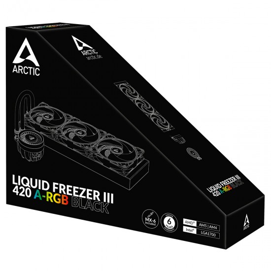 Arctic Liquid Freezer III 420 A-RGB Black Multi Compatible All-in-One CPU Water Cooler Arctic Liquid Freezer III 420 A-RGB Black Multi Compatible All-in-One CPU Water Cooler