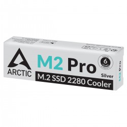 Arctic M2 Pro (Silver) M.2 SSD Heatsink, Tek veya Çift Yön Desteği (Thermal Pad Dahil)