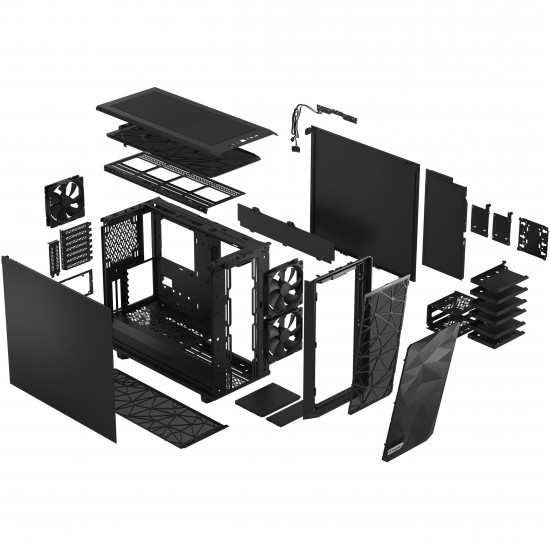 Fractal Design FD-C-MES2A-01 Meshify 2 Black ATX Solid Panel Computer Case