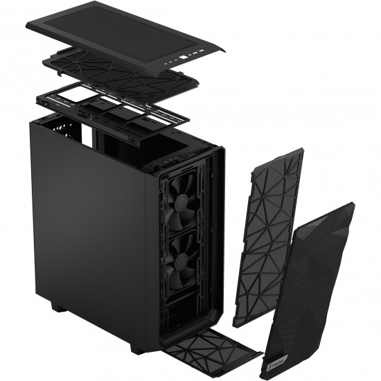 Fractal Design FD-C-MES2C-01 Meshify 2 Compact ATX Mid Tower Case Solid Panel Black