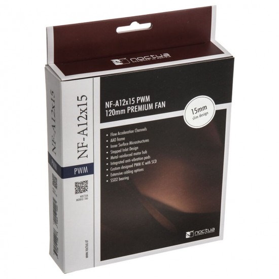 Noctua NF-A12x15 PWM - 120mm (12cm) - İnce Tasarım Kasa Fanı