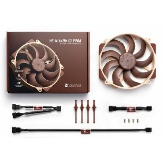 Noctua NF-A14X25R G2 PWM Kasa Fan - 140mm (14cm) Kahverengi Renk Noctua NF-A14X25R G2 PWM Kasa Fan - 140mm (14cm) Kahverengi Renk