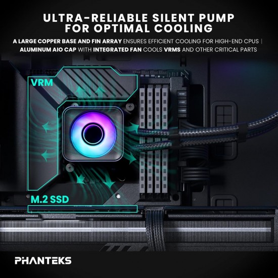 PHANTEKS Glacier One 420D30 X2 DRGB AiO Water Cooling - 420mm, Siyah Renk, İşlemci Sıvı Soğutucu PHANTEKS Glacier One 420D30 X2 DRGB AiO Water Cooling - 420mm, Siyah Renk, İşlemci Sıvı Soğutucu