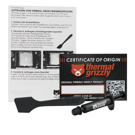 Thermal Grizzly Hydronaut 1gr 11.8W - Yüksek Performanslı Termal Macun Thermal Grizzly Hydronaut 1gr 11.8W - Yüksek Performanslı Termal Macun