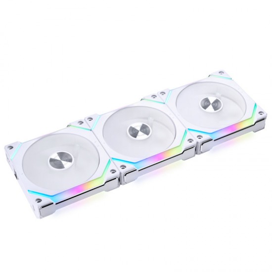 Lian Li UNI FAN SL120 V2 RGB PWM (Kontrolcü dahil) - 3x120mm (12cm) - Beyaz Renk Fan Seti