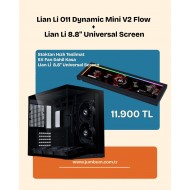 Bundle Pack - Lian Li Universal Screen 8.8 + Lian Li O11 Dynamic Mini V2 Flow - (Black)