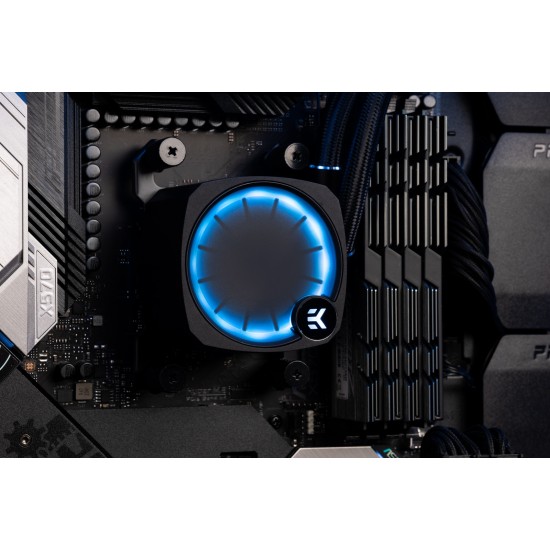 EK-Nucleus AIO CR360 Lux D-RGB Black - Liquid CPU Cooler with EK FPT Fans