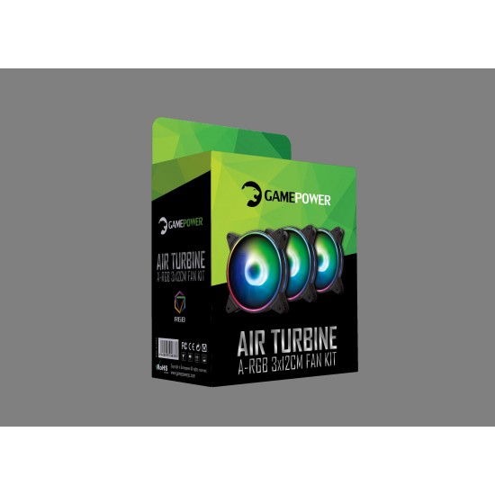 GamePower AIR TURBINE A-RGB 3x12CM Kasa Fanı Seti